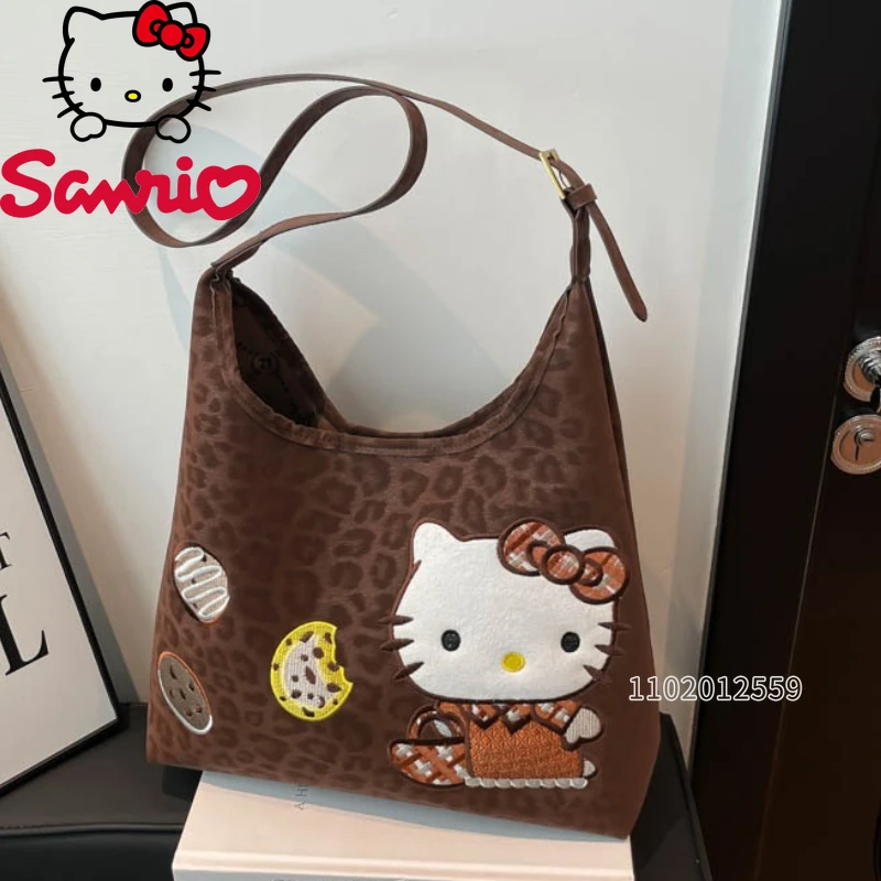

Новая женская сумка через плечо Hello Kitty, роскошная брендовая модная женская сумка, повседневная женская сумка большой вместимости с героями мультфильмов, высокое качество