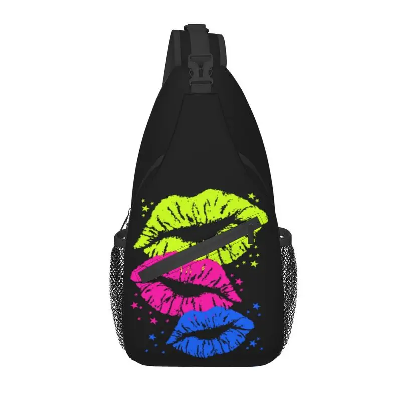 

Casual Retro Sexy Lips Stars Pop Art Sling Bags for Travel Hiking Men's Crossbody Chest Backpack Shoulder Daypack