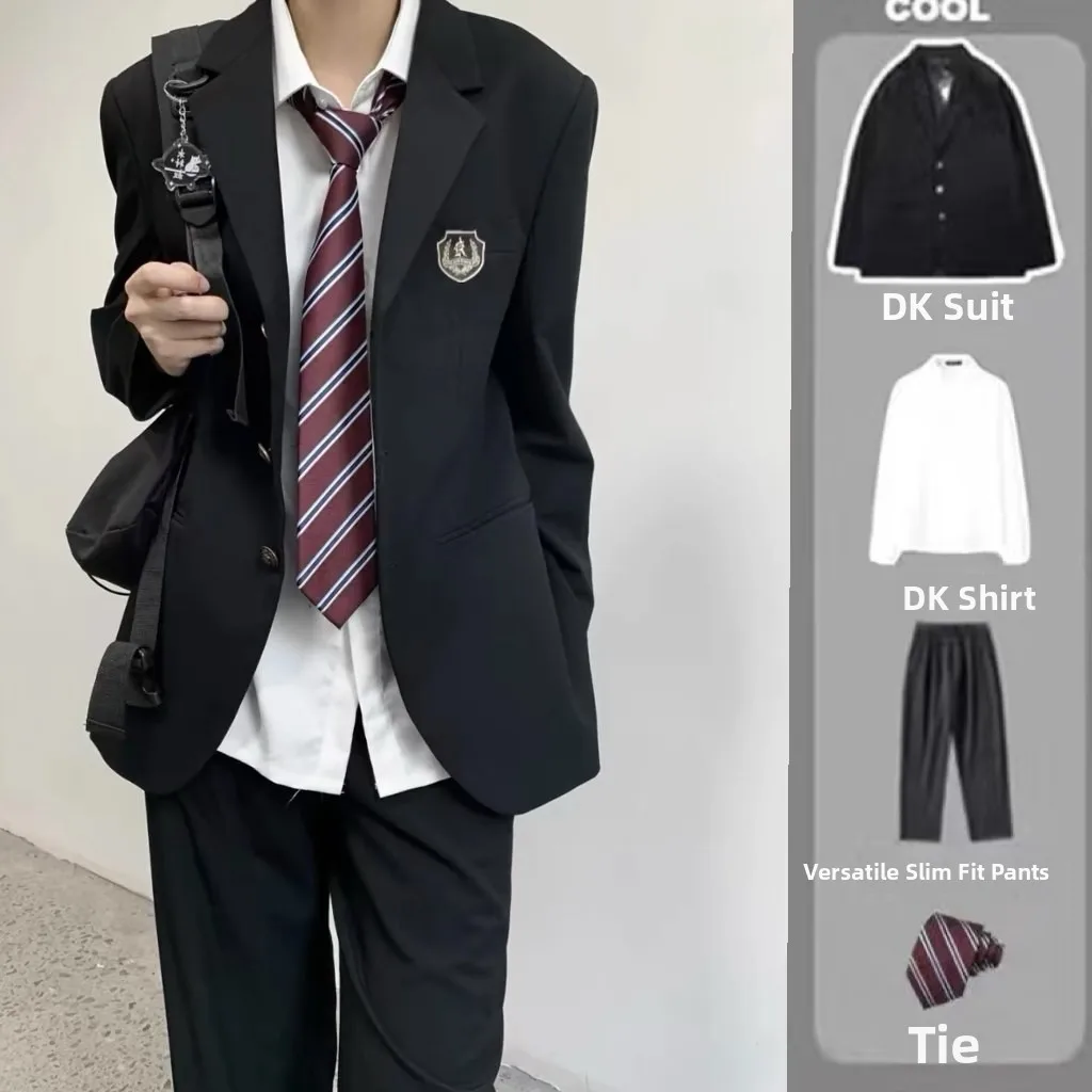 

Adult Ceremony Men's Suit Full Set College Student Formal Wear Breathable Standard Fit Polyester Fiber Casual Spring Collection