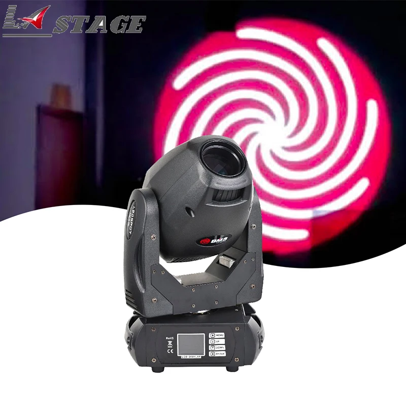 

Professional Stage Lighting DMX512 Rotating LED Spot Light Beam 120W LED Projector LED Mini Moving Head Beam DJ Lights