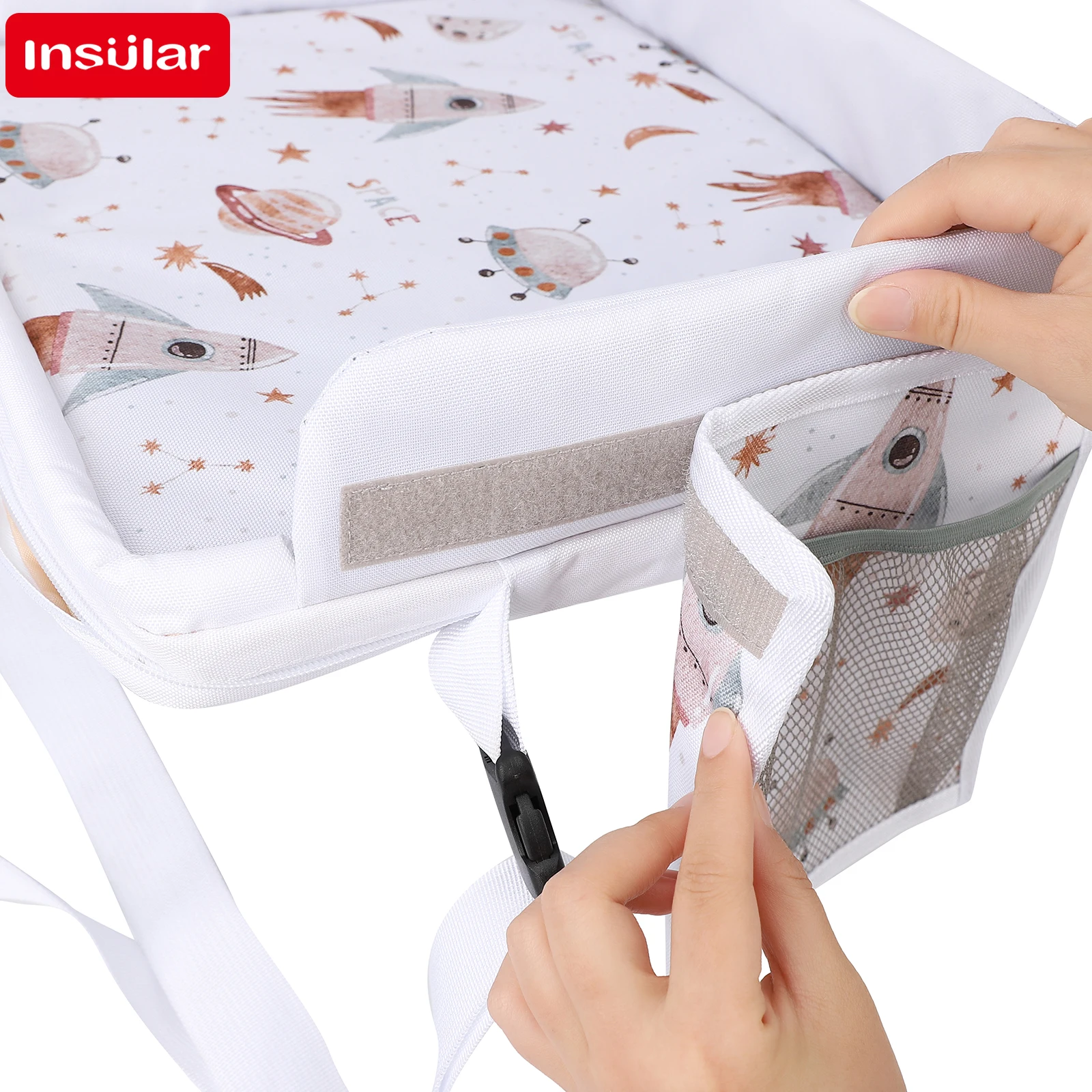 INSULAR Writing Board Kids Travel Tray Toy Storage Bag Tablet Computer Fixed Bag Child Drawing Board Portable Multi-functional