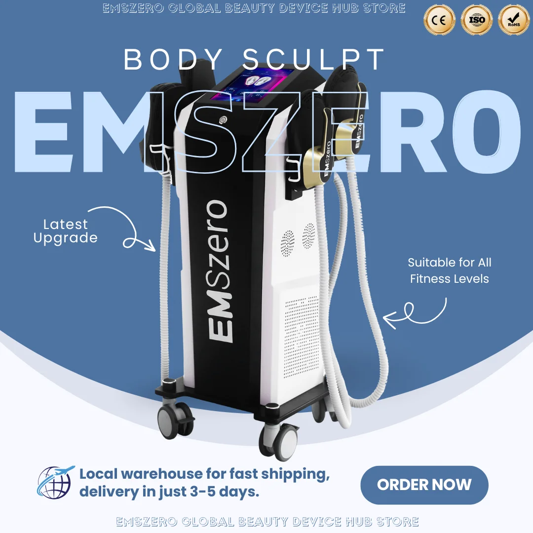 

2025 EMS Muscle Stimulator Body Sculpting EMSzero Machine 4 Handles RF 200Hz Fat Burning Commercial/Home Use Machine