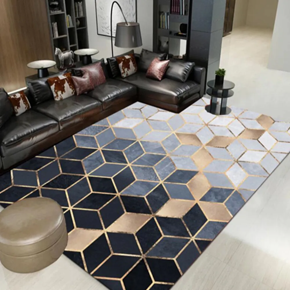 American Nordic Chenille Geometric Carpets For Living Room Home Bedroom Rugs Carpets Coffee Table Area Rug Play Delicate Mat