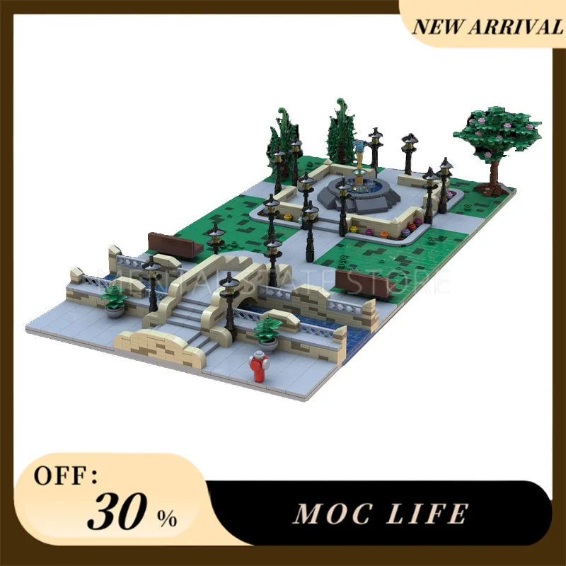 NEW 3636PCS Customized MOC Park and street canal Building Blocks Technology Bricks Creative Assembly Education Toy Holiday Gifts