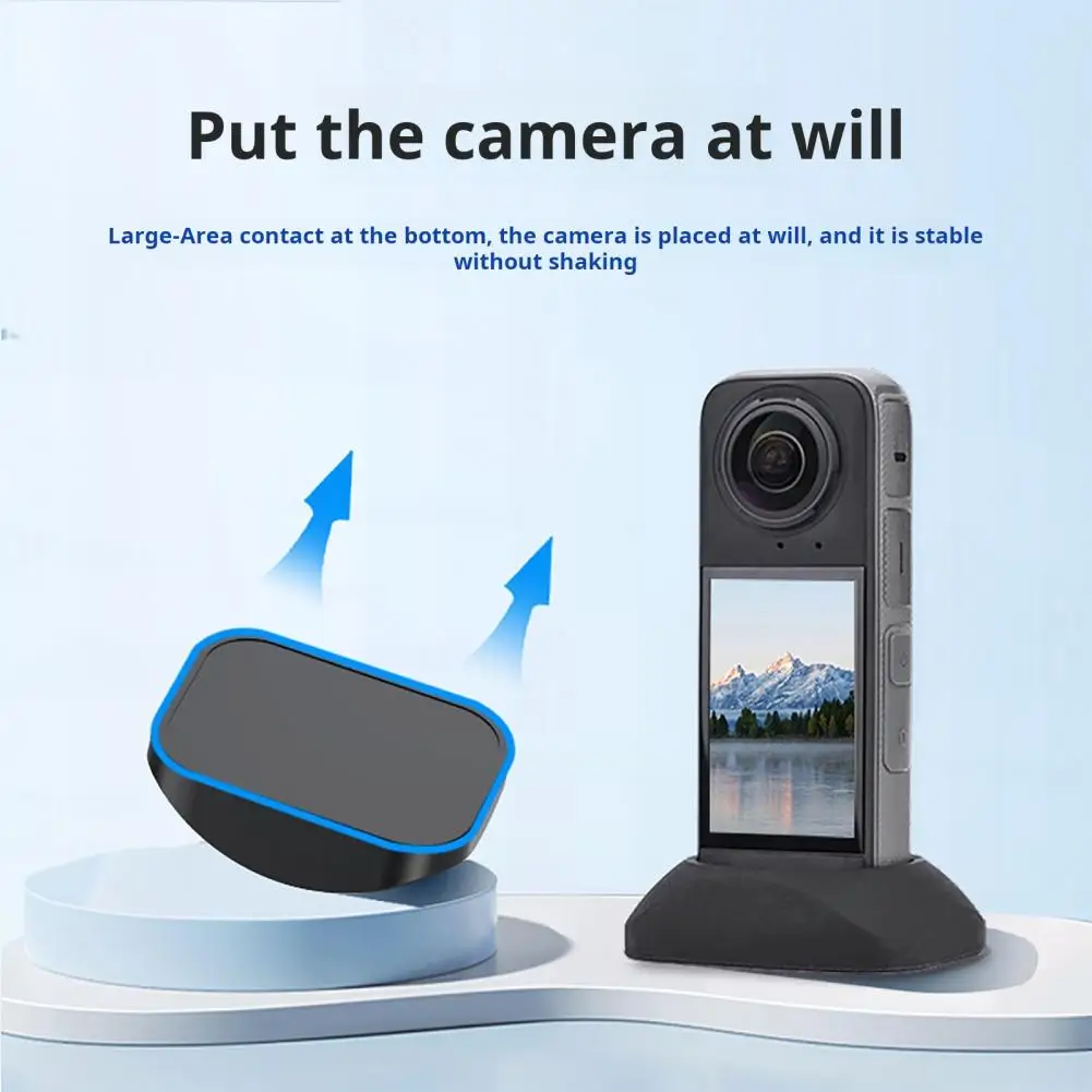 خدش حامل قاعدة الكاميرا قوس Insta360 X4 كاميرا سيليكون قاعدة حامل المضادة للسقوط سيارة سطح المكتب جبل حامل لدعم عدم الانزلاق