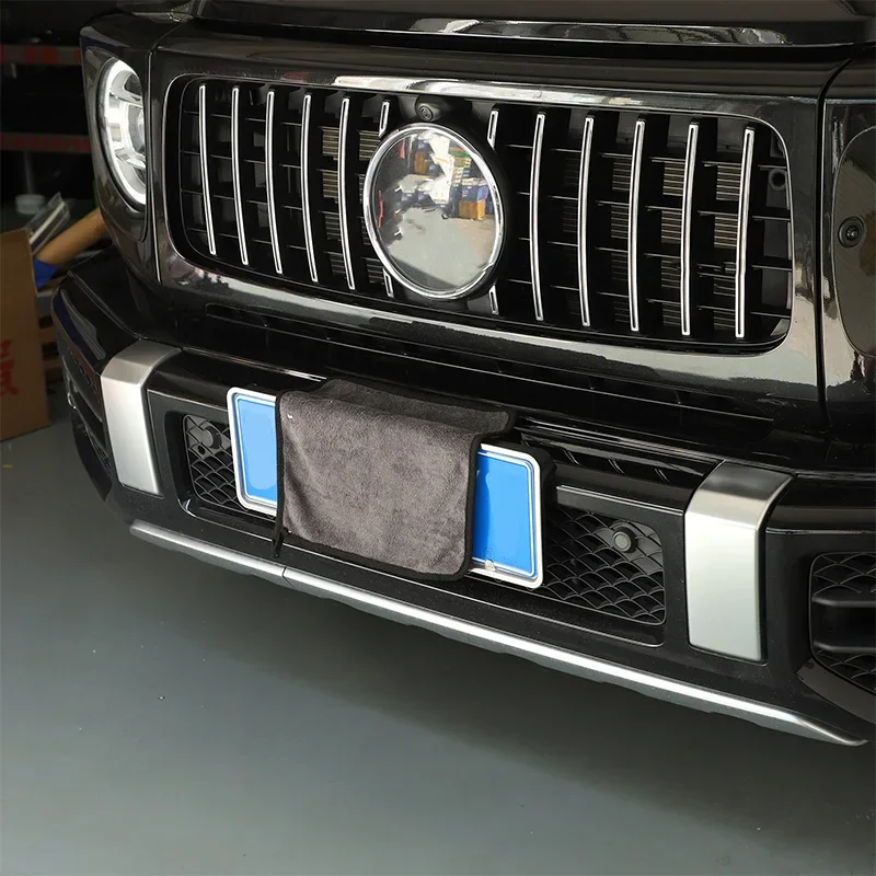 

For Mercedes Benz G Class W463 G63 2019-2024 ABS Silver Front Bumper Decorative Cover Cover Car Accessories
