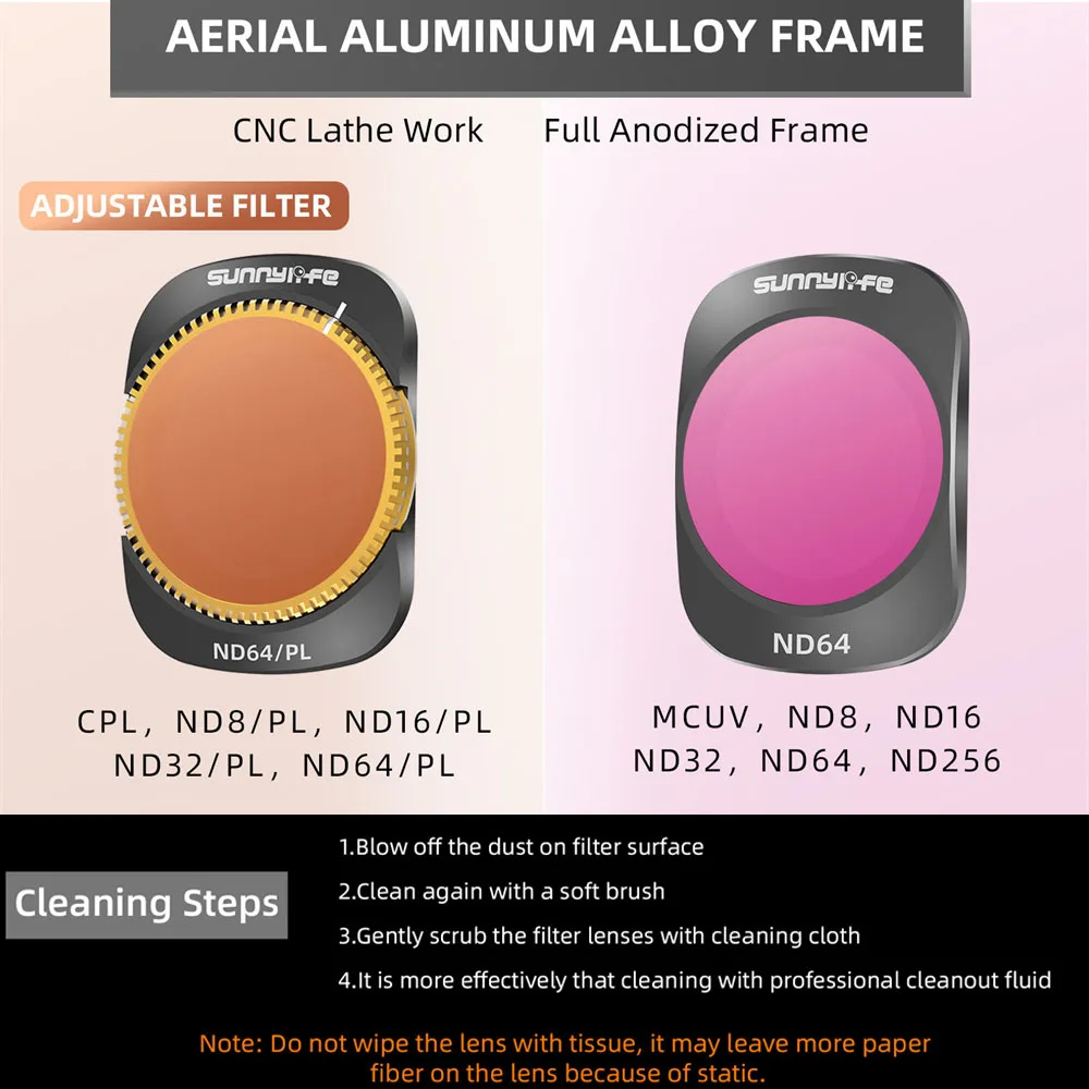 مجموعة غطاء مرشح عدسة الكاميرا ، دي جي اوسمو جيب 3 ، ND4 ، ND8 ، ND16 ، ND32 ، CPL ، MCUV ، اكسسوارات