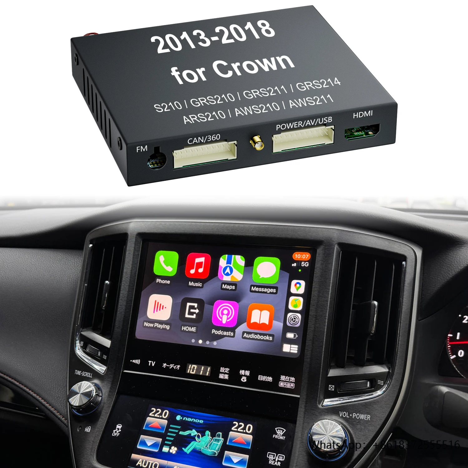 

Crown S210 GRS210 GRS211 GRS214 ARS210 AWS210 AWS211 Auto Electronics Wireless CarPlay and Android Auto for toyota Cars