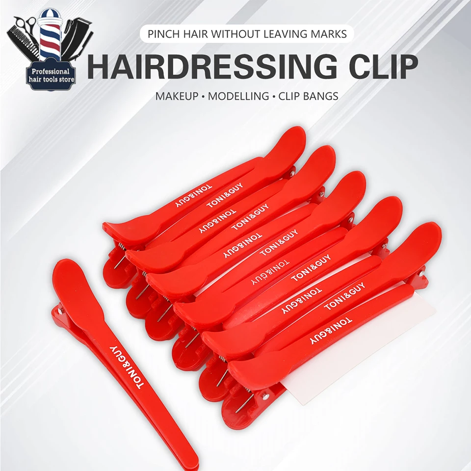 12pcs Hairdressing Hair Clip Beauty Salon Clips Professional Seamless Clamp Braided Tools  Plastic Hairpin Clamps Claw Section