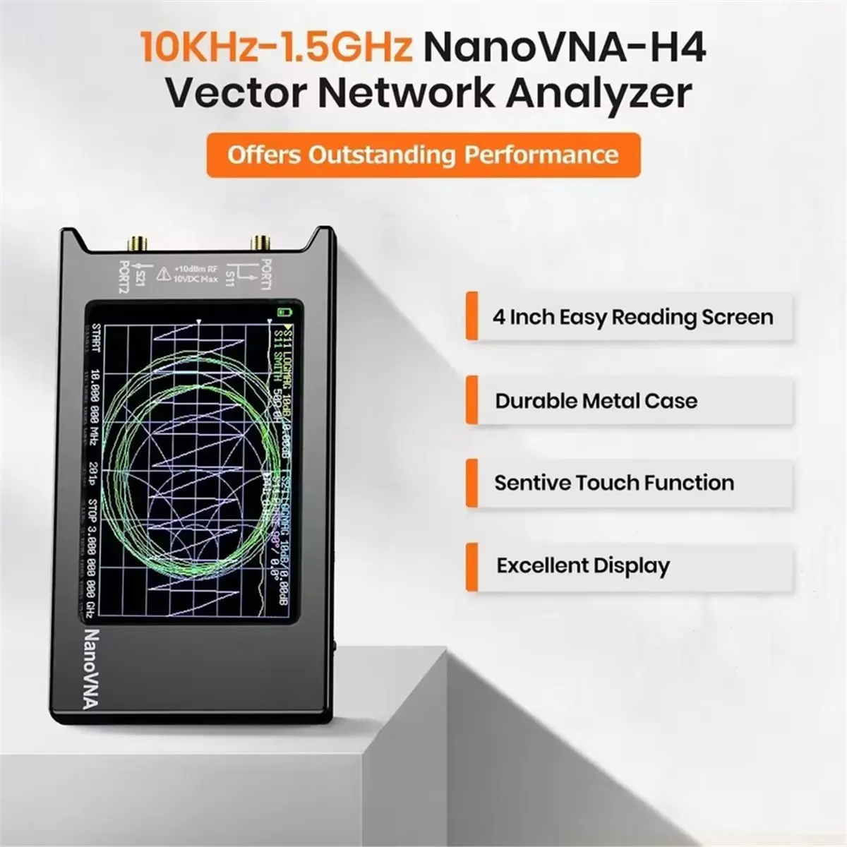 【2026 TOP Global】▼△◑Spectrum Anslyzer -H4 Vector Network Antenna Analyzer 10KHz-1.5GHz MF HF VHF UHF Antenna Tuner 32GB