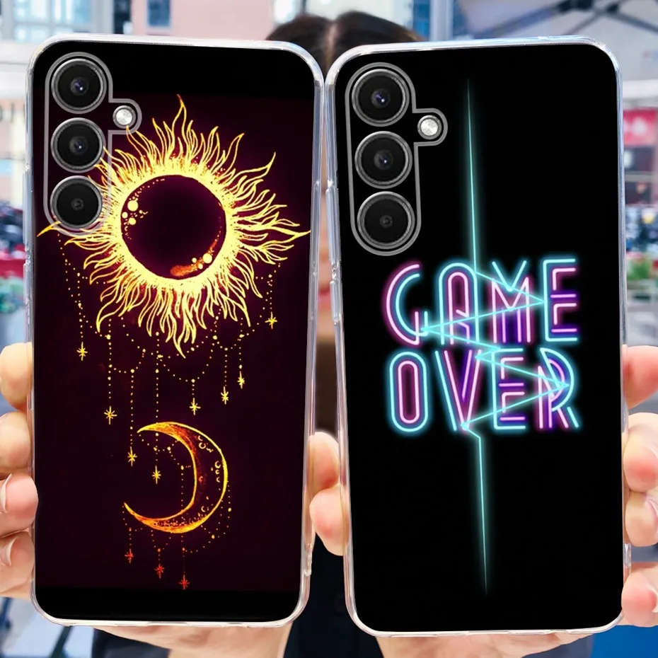 삼성 갤럭시 A34 전화 케이스에 대 한 귀여운 고양이 꽃 인쇄 부드러운 실리콘 TPU 뒷면 커버 삼성 A34 A14 A54 5G 2023 SM-A346B