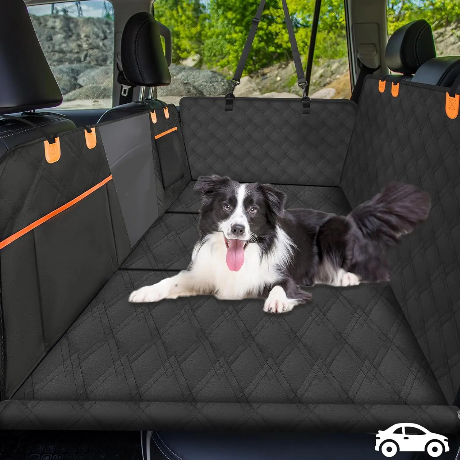 

Ba Seat Extender For Dogs - Extra 40% Space, Dog Car Seat Cover Hard Bottom Holds 400Lbs, Waterproof Dog Hammo & Car Seat Cover