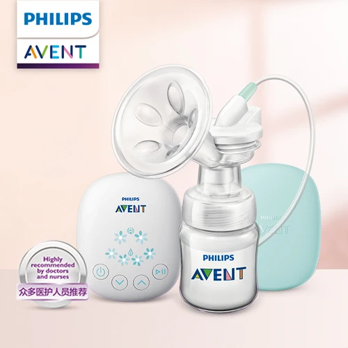 PHILIPS AVENT 휴대용 자동 유방 펌프, 지능형 마사지, 수유, 꽃잎 마사지 패드, 아기 빨기 모방 