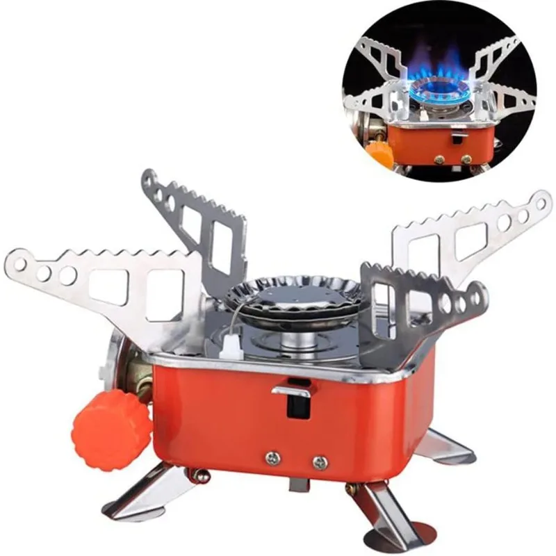 NEW Portable Stove Camping Foldable Windproof Outdoor Gas Tank Stove for Backpacking Camping Hiking Picnic Camping Burner Device