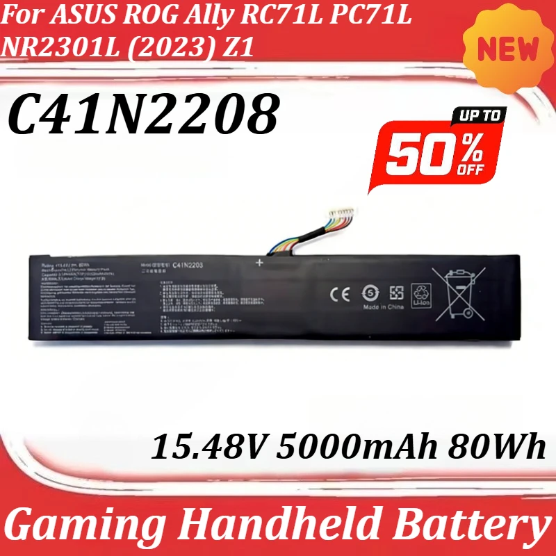 

C41N2208 15.48V 5000mAh 80Wh Extreme Gaming Handheld Battery for ASUS ROG Ally RC71L PC71L NR2301L (2023) Z1