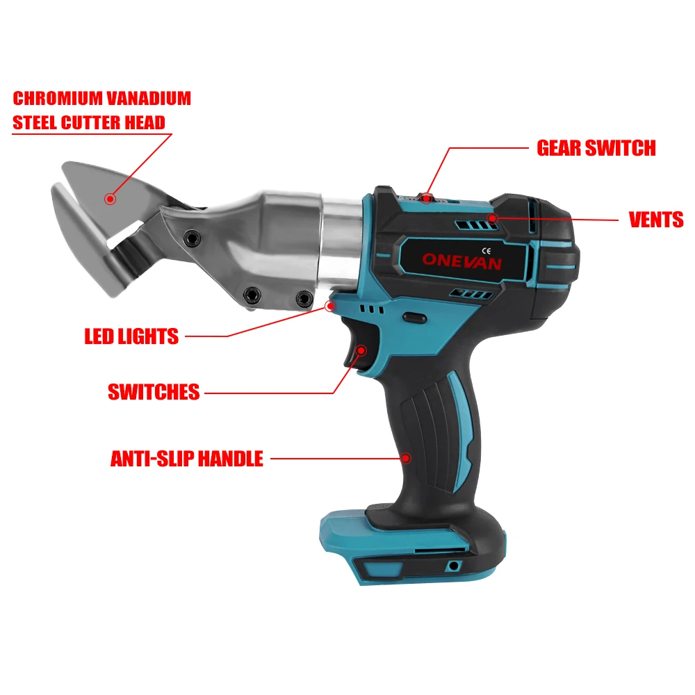 800W 588N.M Elektrische Schere für Metall/Wolle/Holz Für Makita 18V Batterie Handheld Cordless Power Schneiden werkzeug