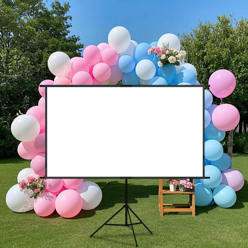 

Single stand projection screen, adjustable height of stand, foldable screen for easy storage and carrying
