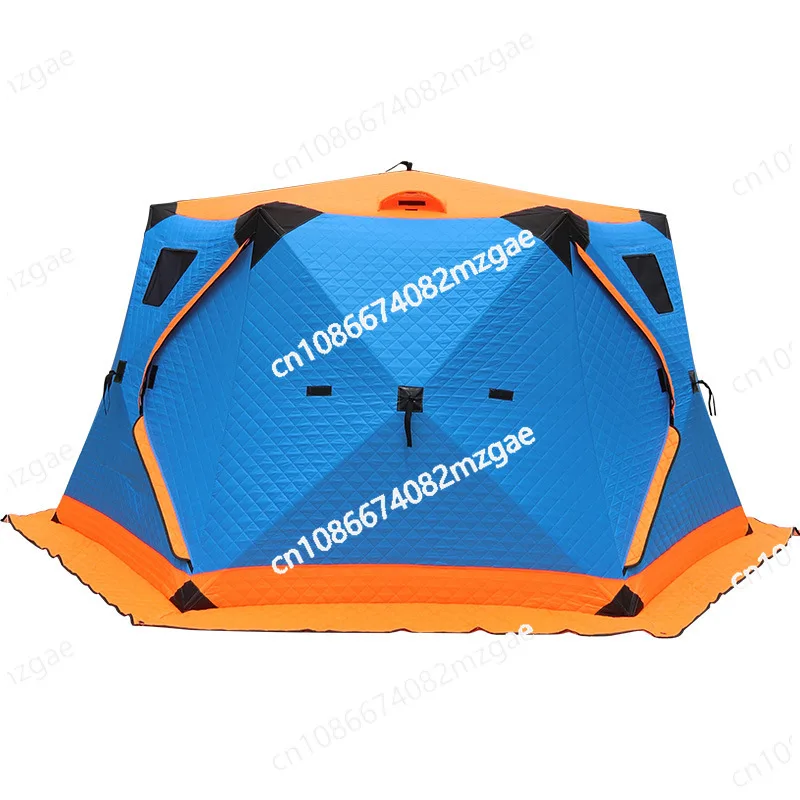 

Large hexagonal tent ice fishing tent winter outdoor winter fishing tent cotton thickened and no need to build
