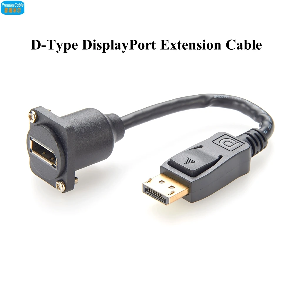 

DP1.4 Panel Mount Feedthrough Connector 4k@60hz Displayport Female to male Panel Coupler, D-Type and XLR Panel Mount for HD