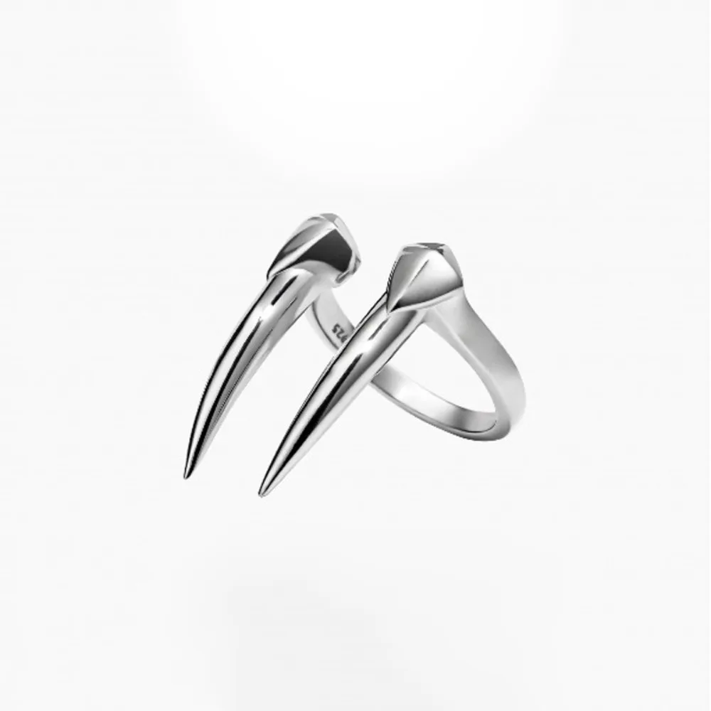 Anillo de colmillo gótico Simple para hombres y mujeres, joyería de tendencia Vintage, joyería deslumbrante, nicho de fiesta de cumpleaños, regalo de joyería de pareja, Punk adolescente, nuevo