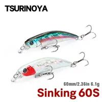 60mm 6.5g 60S Sinking Minnow Lure INTRUDER Fishing Bass TROUT Lure Artificial Hard Baits Jerkbait Fixed Weight