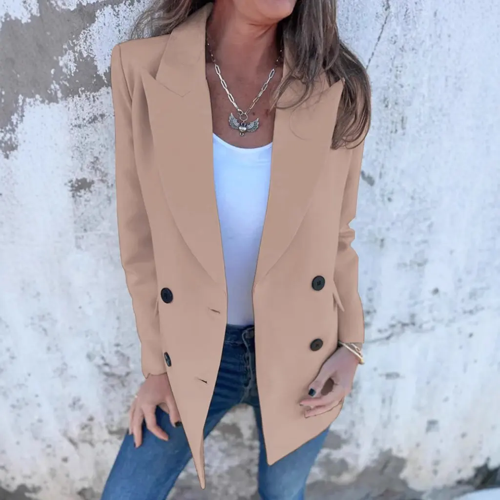 

LN1391 Women's Long Sleeve Suit Jacket Solid Color Fashion Outerwear for Autumn European And US