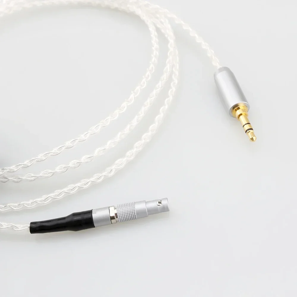 HIFI 4 Core 99% 7n Pure Silver Palladium Earphone Cable For AKG K812 K872 Reference Headphone