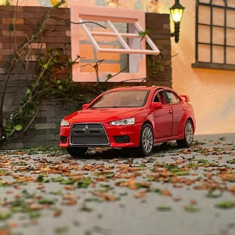WELLY 1:36 ميتسوبيشي لانسر تطور X الأحمر التراجع سيارة دييكاست سيارة لعبة مجسمة سيارة نموذج سيارة نماذج الاطفال B24