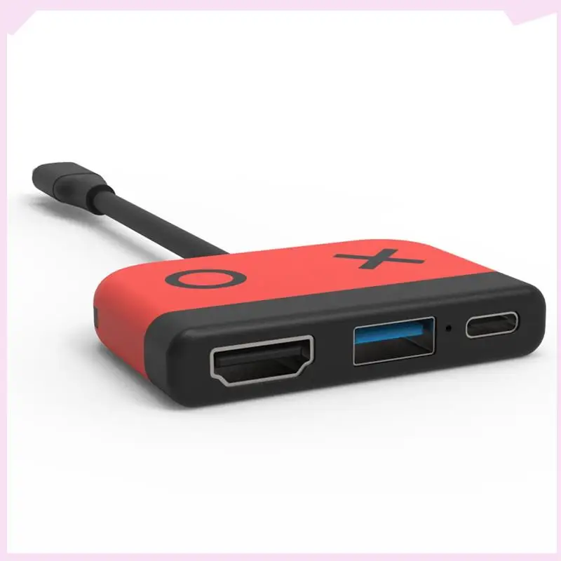 

B24B 3 In 1 Switch Hub USB3.0 Switch Base Docking Station Type-C To HD Screen Projector Converter For Switch/Switch OLED Durable