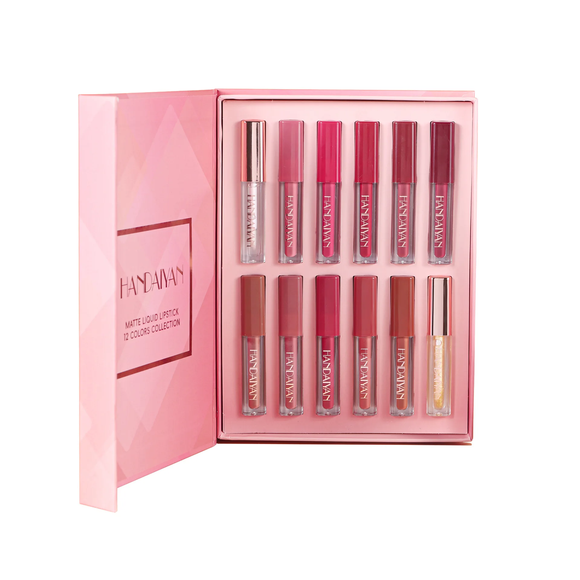 12 Pcs Matte Liquid Lipstick Set, Waterproof Long Lasting Lip Gloss, Non Transfer & Smudge Proof, Full Color Lip Makeup Kit