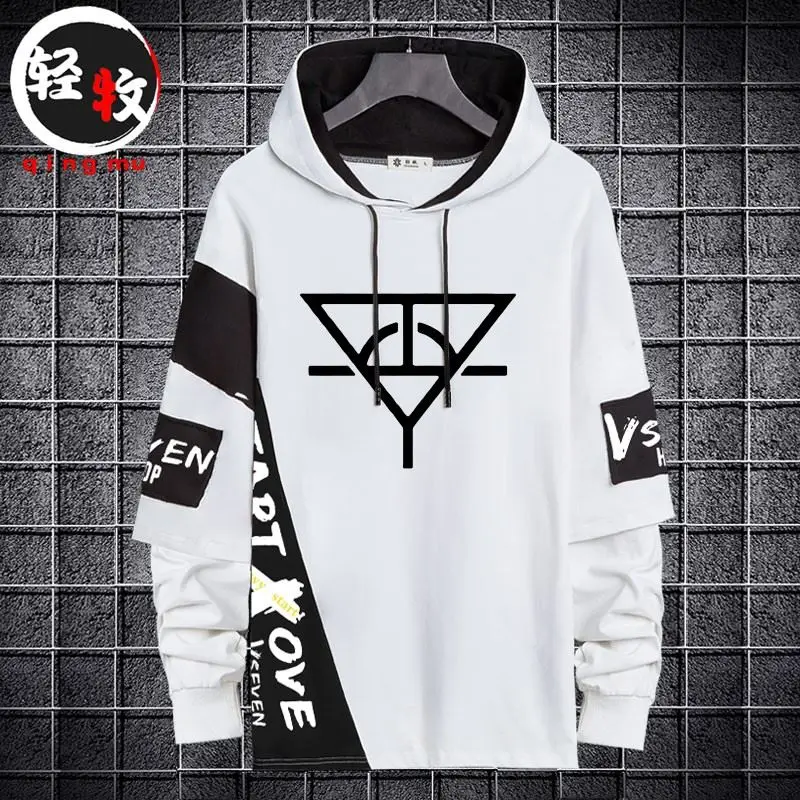 

Толстовка Huachen Yu Support Up с длинным рукавом, повседневная, свободного кроя, из хлопка, для мужчин и женщин, модная уличная одежда для студентов