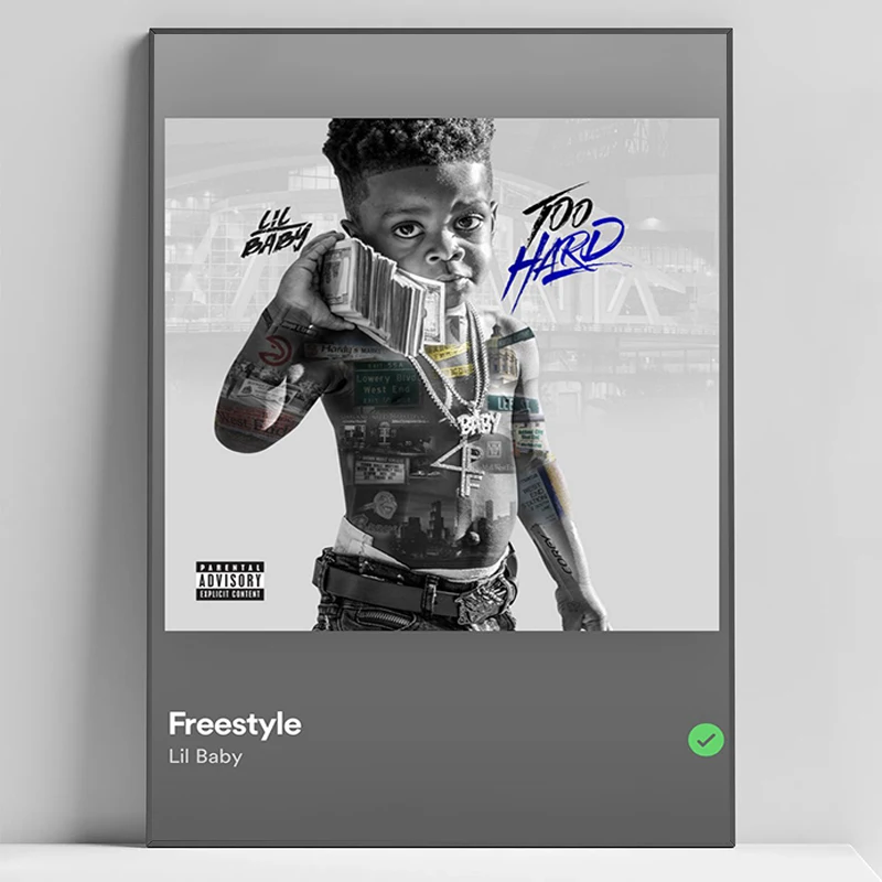 

Hip Hop Lil Baby Rapper Album Poster Decorative Prints Wall Painting Home Decore With Paintings for Bedroom Canvas