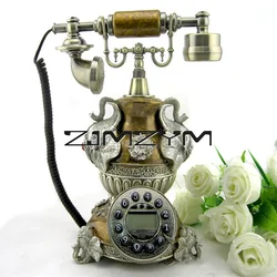 Retro Vintage Telephone Landline Phone Desktop Corded Fixed Telephone Old Phone for Home Office Hotel Decoratioin