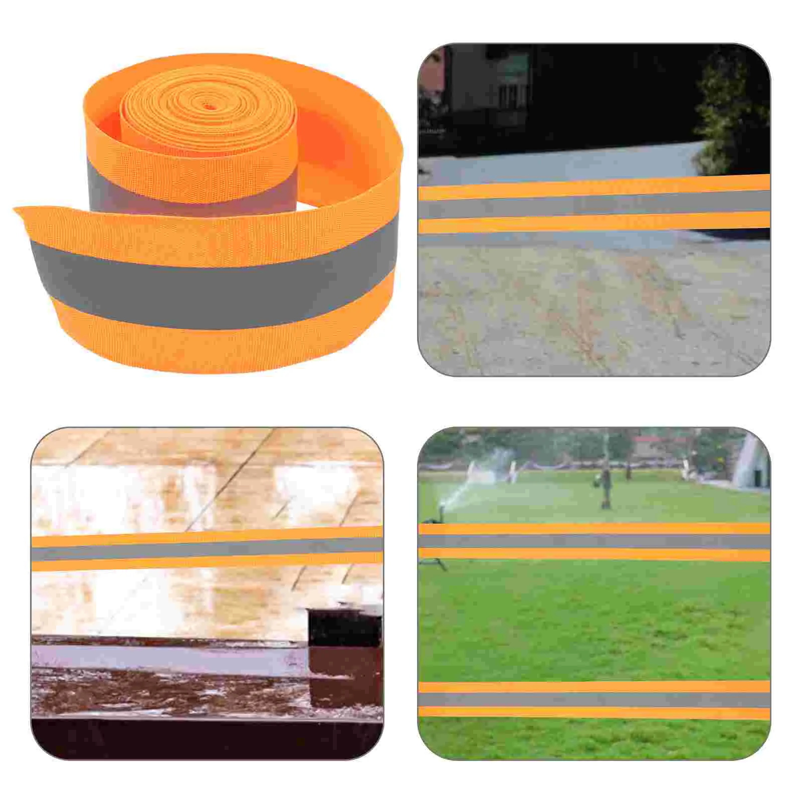 Multi-Purpose Reflective Fabric Tape High Visibility Anti-Slip Safety Strip for Traffic Warning Clothing and DIY Crafts 5 Meters