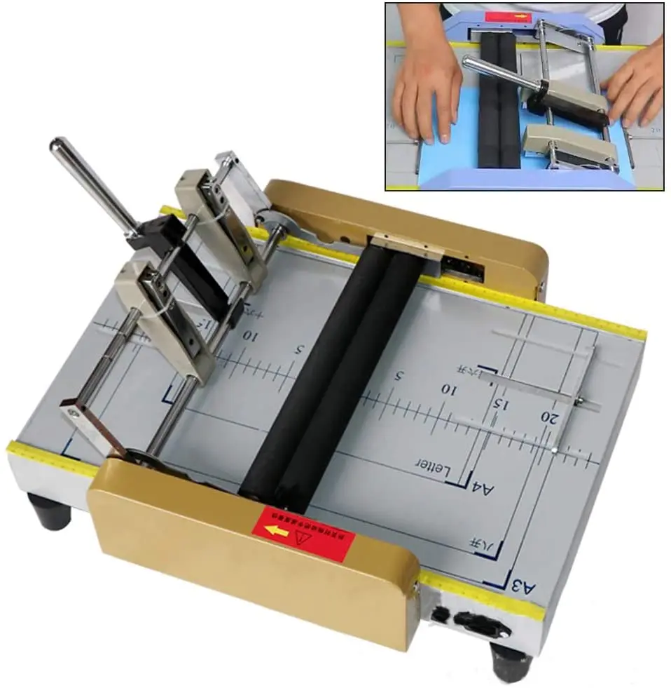 

60W Book Trimmer Stapling A3 Book Paper Binding Machine Booklet Making Folding Stapling Binder