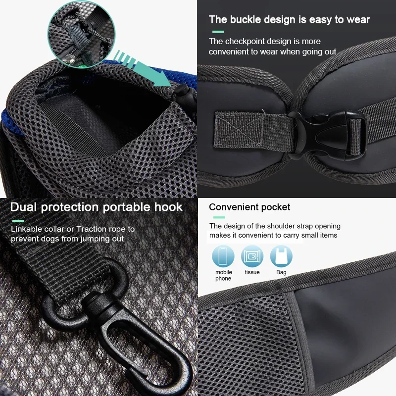 2026 Pet Cat Dog Carrier Backpack Travel Tote Shoulder Bags Mesh Sling Carry Pack Pet Carrying Supplies Crossbody Shoulder Bag