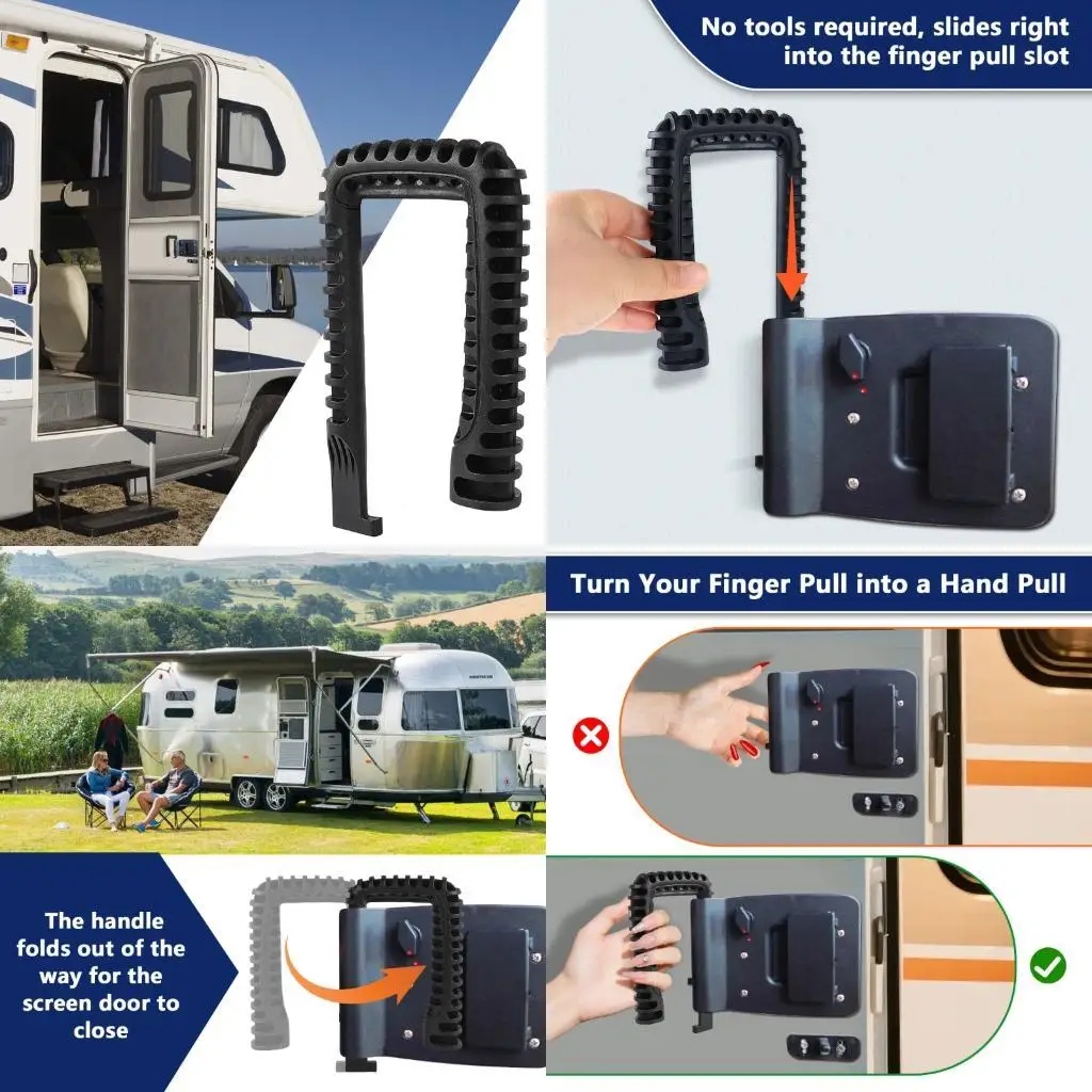 Universal RVs Door Handle For Mobility Challenges Easy Installation On Trailers And Campers Ergonomic RVs Entry Grab