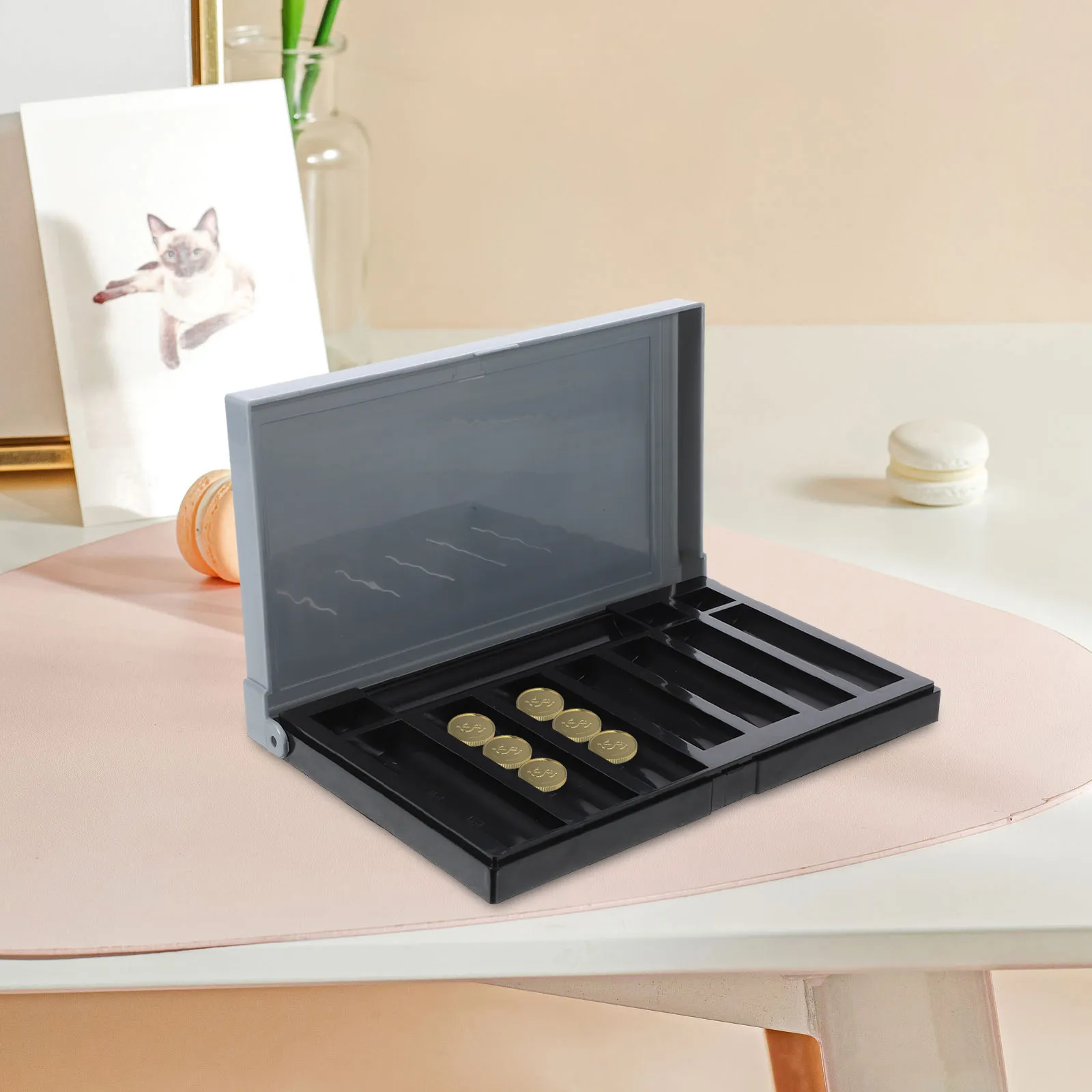 多機能コインボックス-pe素材-丈夫な収納ケース-キャッシャー-スーパーマーケット-行商人用オーガナイザー-コインケース-銀行アクセサリー