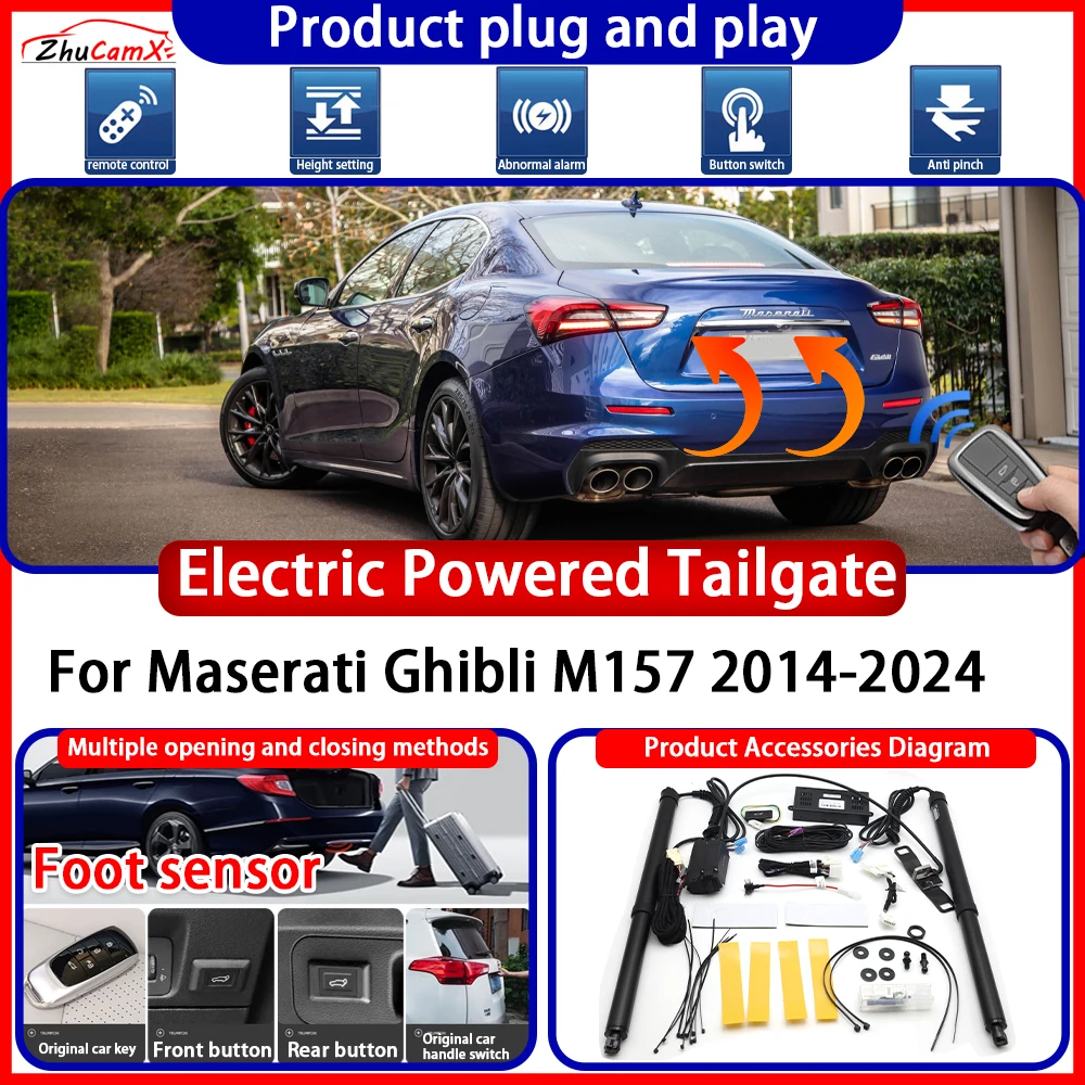 

ZhuCamX Electric OEM Powered Tailgate for Maserati Ghibli M157 2014-2024 anti pinch Smart Intelligent Control Gate Lift Kit