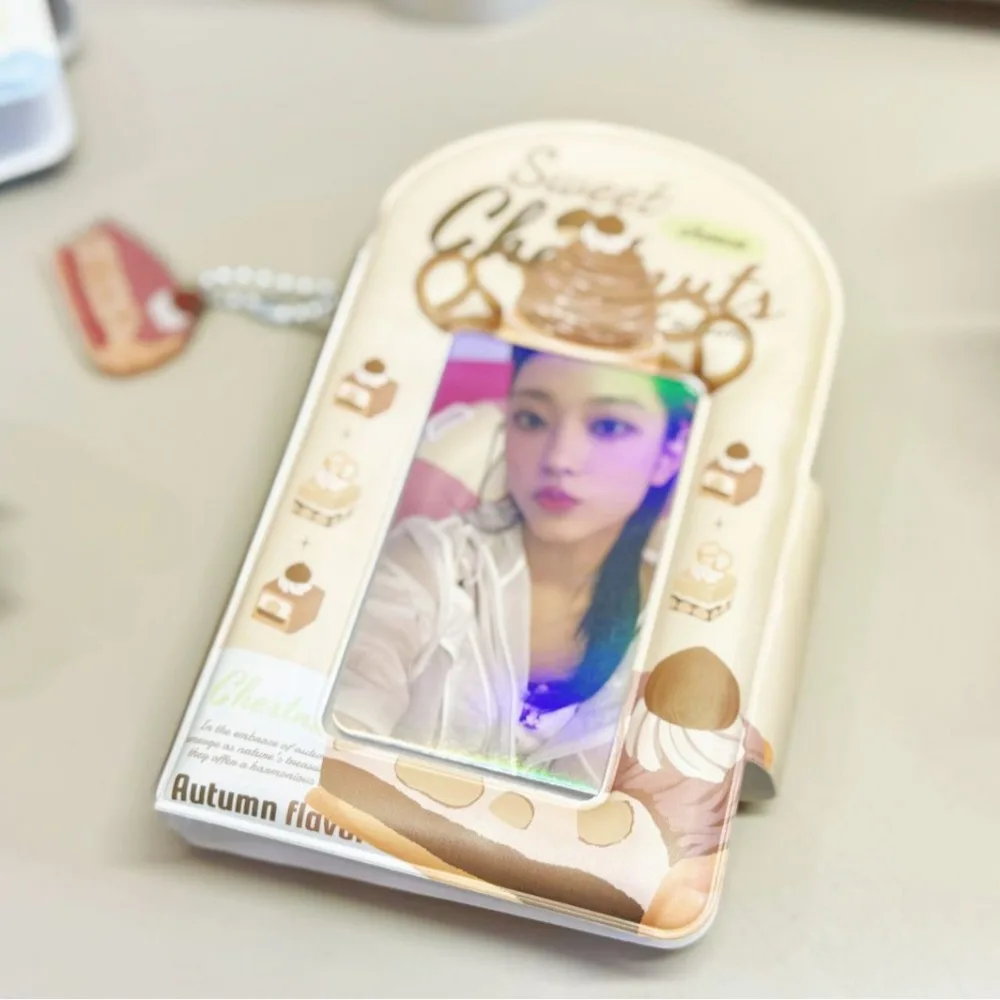 New Strawberry Pudding Card Album PVC 3 Inch Photocard Binder Cute Rabbit Mini Collectible Card Album