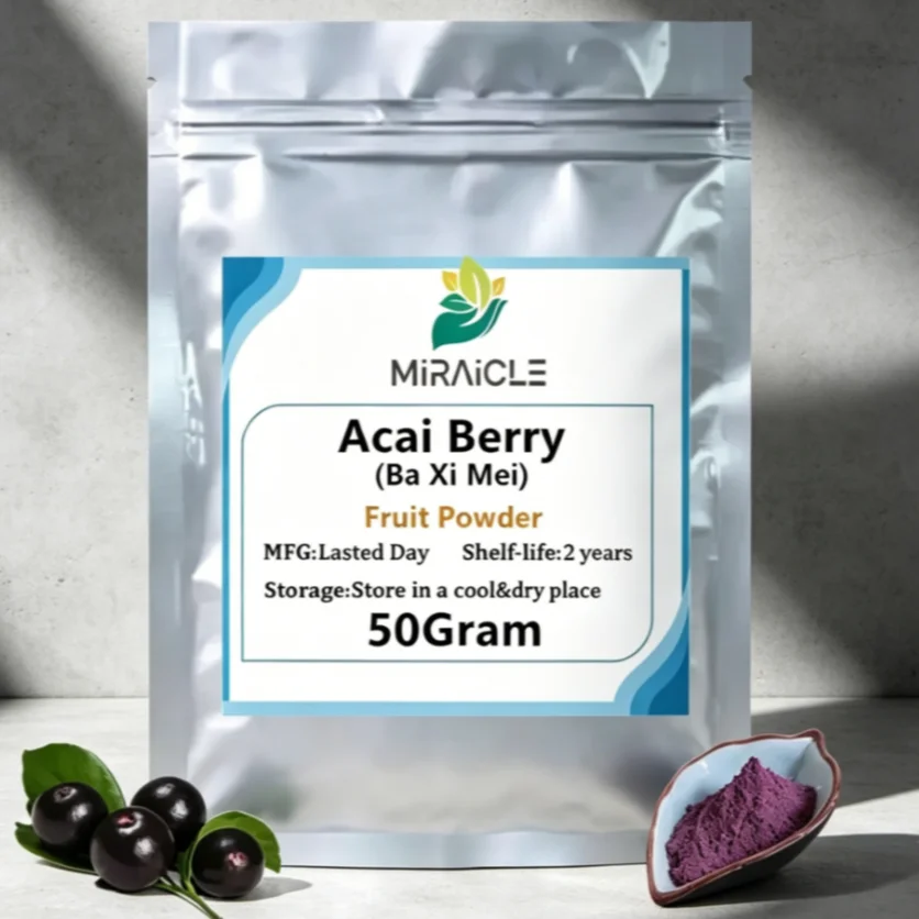 

50-1000g Cosmetics Raw 99% Acai Berry Extract DIY Homemade Soap Scients Skin Whitening/care [Latest Date Product]