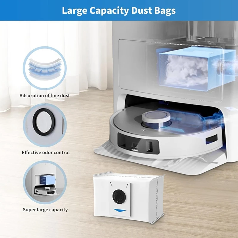 A44F-For ECOVACS T20 Omni/Max/Pro Robot Vacuum Cleaner Accessories, Main Side Brushes Hepa Filters Mop Cloth Dust Bags