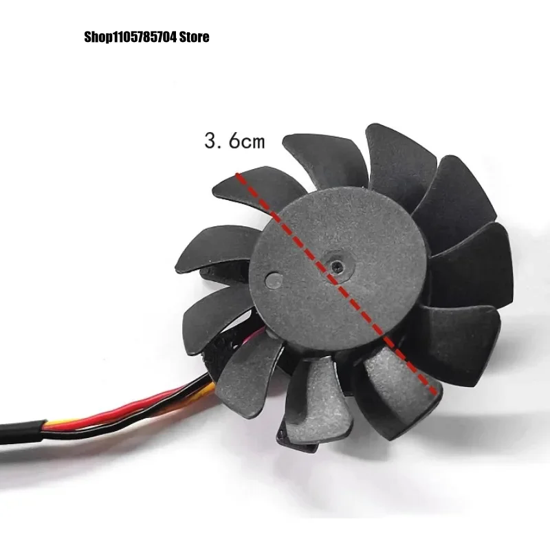 DL New CPU Fan for EVERFLOW T124010SL (2) Diameter 3.6cm Hole Spacing 3 * 3 * 2.3cm Motherboard Silent Cooling Fan