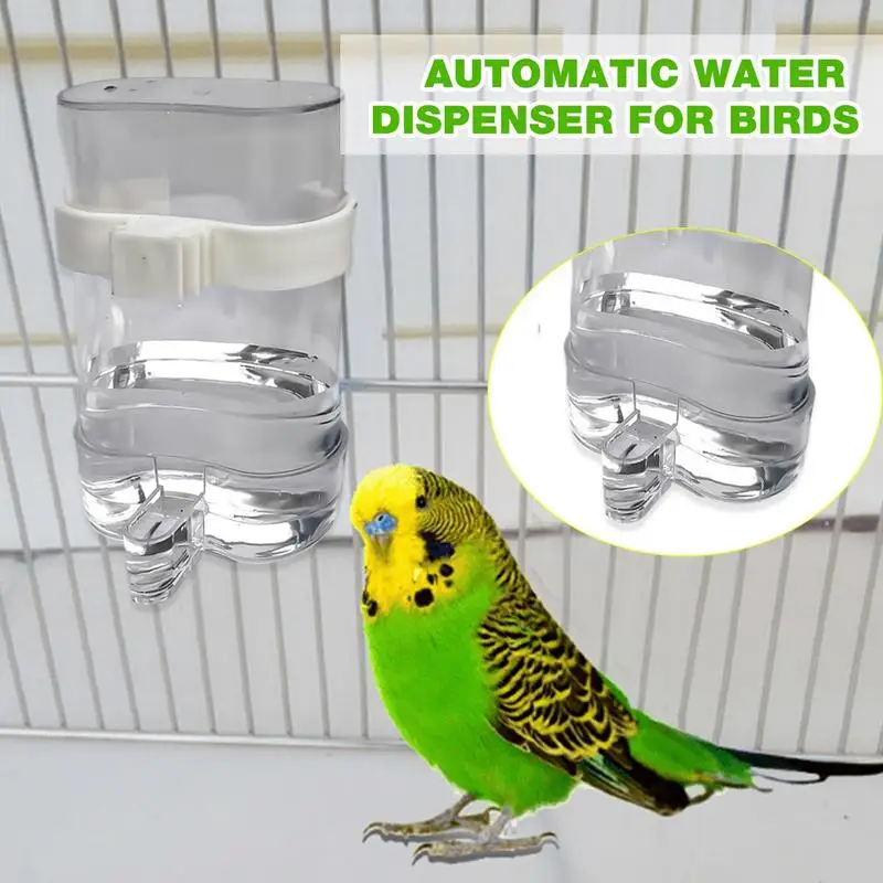 Auto Bird Water Dispenser Transparent Automatic Hygienic Bird Feeder Water Bowl Leakproof Harmless Safe Pet Accessories For