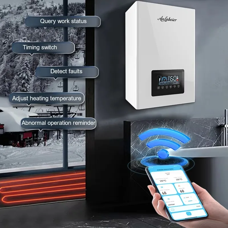 20kw 12kw Smart Wifi Control Water Underfloor Heating Electric Water Boiler Automatic Detection Electric Hot Water Boiler