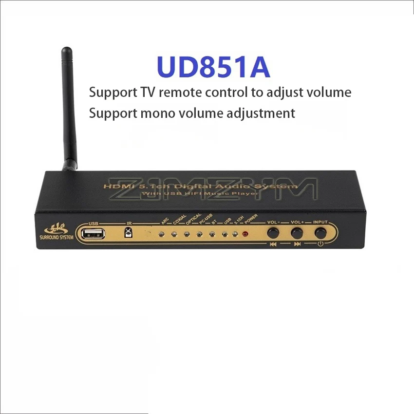 NONE DTS Dolby AC3 5.1-Kanal Audio-Decoder Konvertierung DAC Bluetooth HDMI Splitter USB Computer-Soundkarte US/UK/EU 4