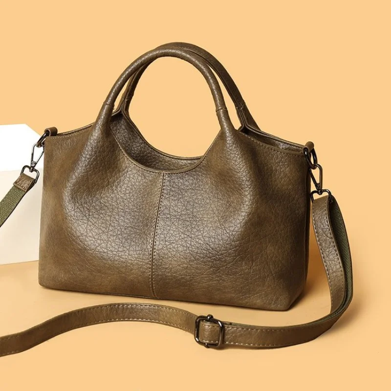 

Popular Vintage Casual Simple Women Handbag High End Leather Classic Elegant Trendy Design Ladies Luxury Crossbody Bag