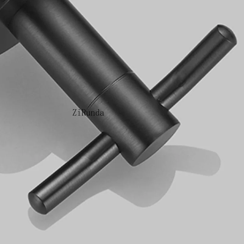 Design Bathroom Hardware Accessories Robe Hooks 304 Stainless Steel Gunmetal Gray Clothe Hook Perforated Installation