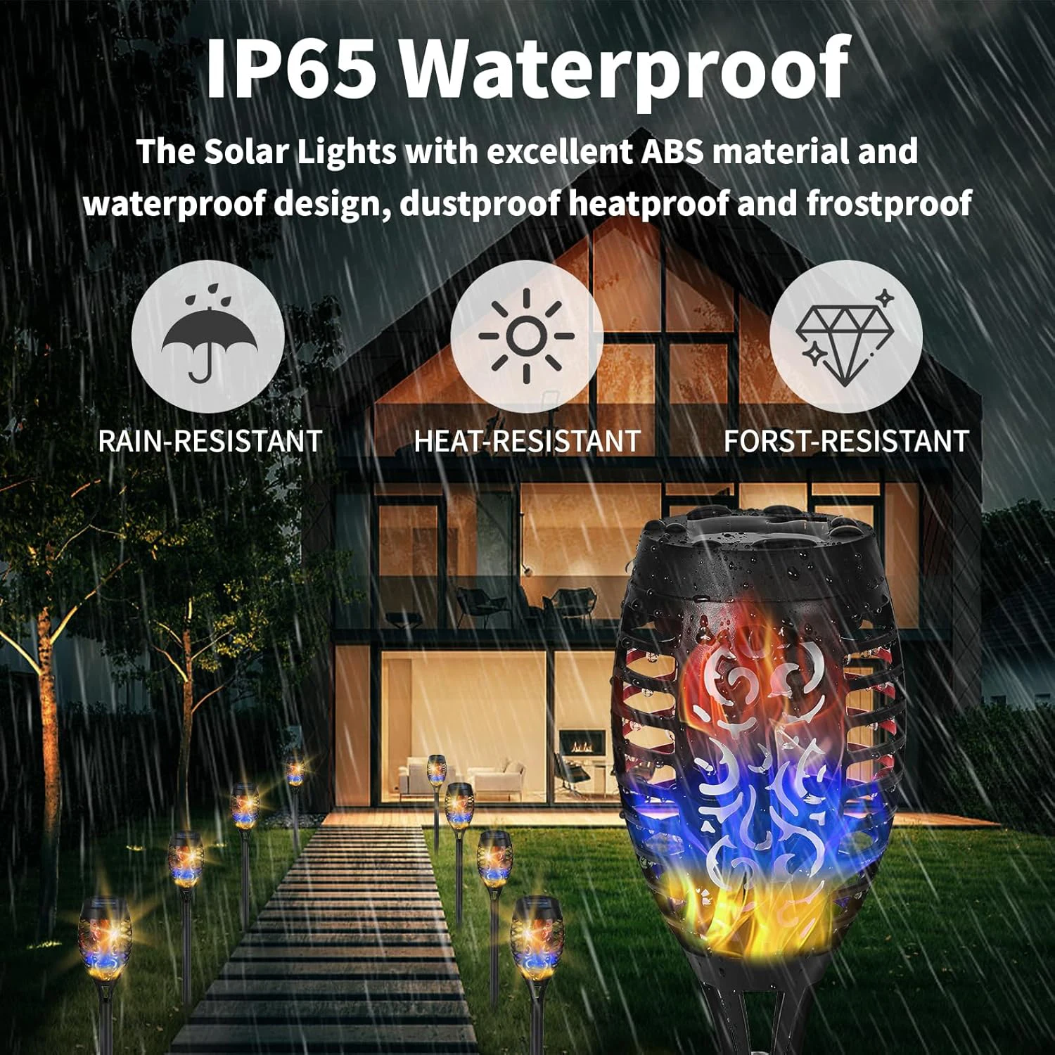 6 حزمة 12LED RGB الشمسية لهب الشعلة أضواء الخفقان ضوء مقاوم للماء حديقة الديكور في الهواء الطلق مسار الحديقة ساحة فناء مصابيح أرضية