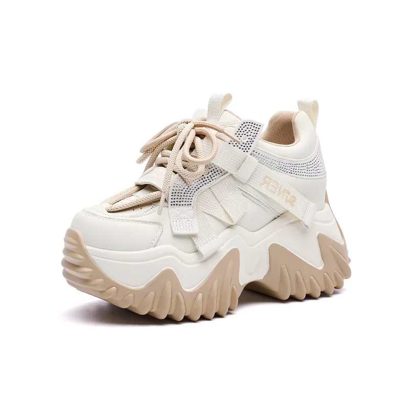 Women's Dad Shoes Thick Sole Casual Sporty Versatile Spring New Style Small Size Friendly Comfortable Massage Function